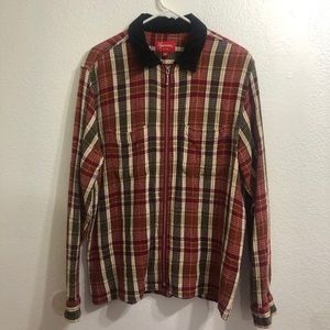 Supreme Zip-Up with corduroy neck